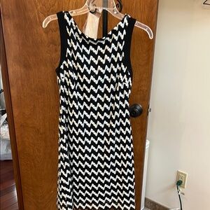 Black and White Chevron Dress
